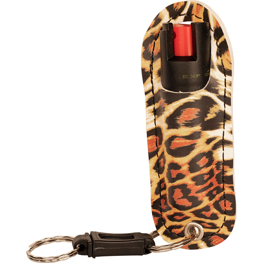 Pepper Shot 1.2% MC 1/2 oz Halo Holster Leopard Black/Orange view 2